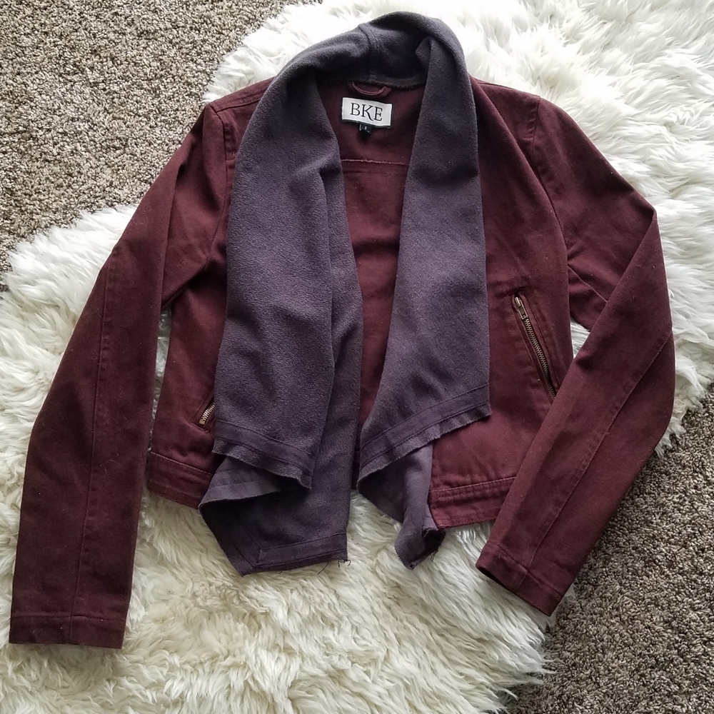Maroon Denim BKE Jacket